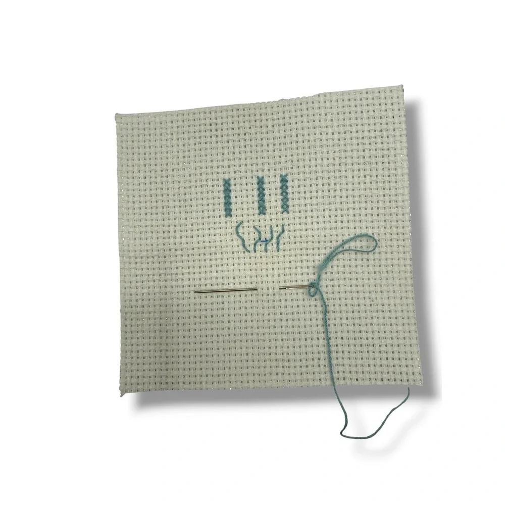 Needl-Magic Stitch n Frame‎ Kit Multi Pie Vintage Counted Cross Stitch Started